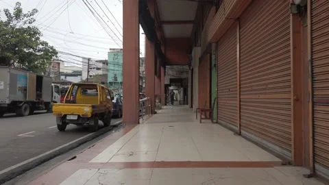 Random Street Shots I Old roll up garage doors I Colon Cebu Stock-Footage 159776646