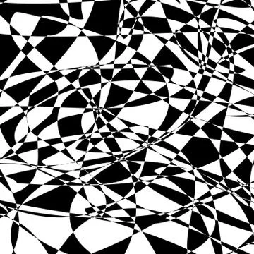 Random texture with alternating black and white shapes. Rough, chaotic irregu Stock Illustration