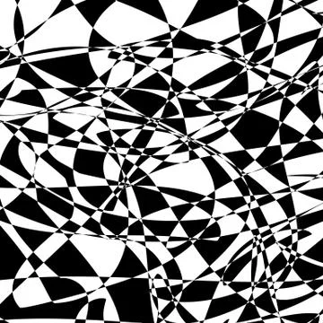 Random texture with alternating black and white shapes. Rough, chaotic irregu Stock Illustration