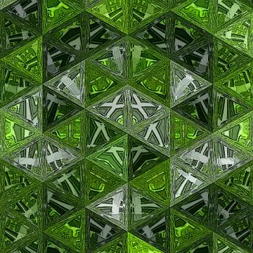 Random triangles on a green background with transparent effect 스톡 일러스트