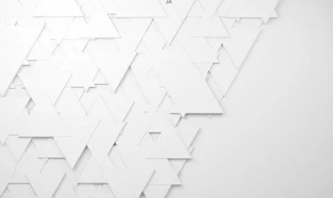 Random triangles pattern on wall, 3d Stock Illustration