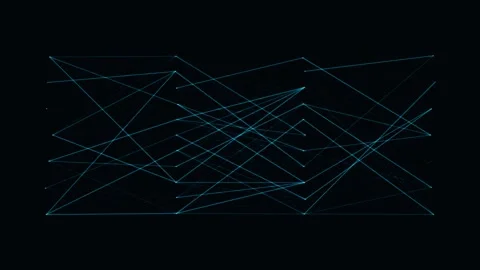 Random Units Switch Off And On Across A Neural Network Stock Footage 344511509