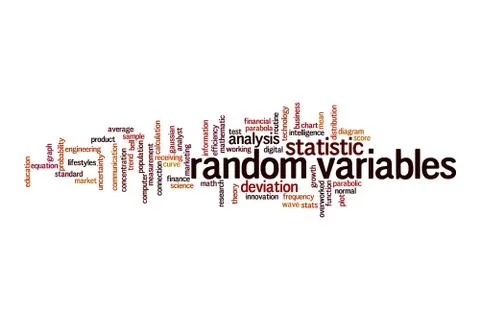 Random variables cloud concept Stock Illustration
