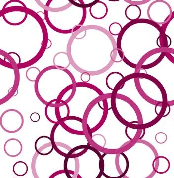 Random vector seamless pattern in circles. Illustrazione stock