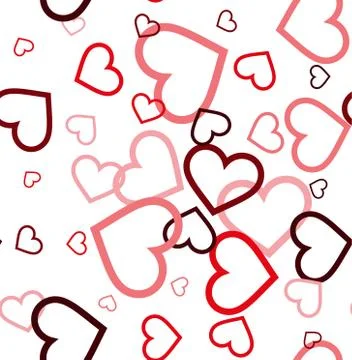 Random vector seamless pattern in hearts. Stockillustratie