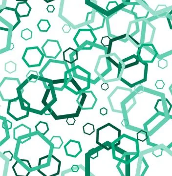 Random vector seamless pattern in hexagons. Illustrazione stock