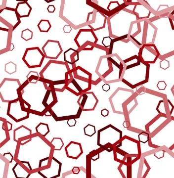 Random vector seamless pattern in hexagons. Stockillustratie