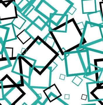 Random vector seamless pattern in squares. Stock Illustration