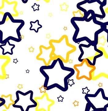 Random vector seamless pattern in stars. Stock Illustration