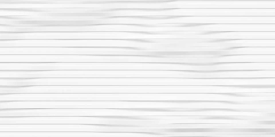 Random waves shaped thin white lines array geometrical white background wal.. Stock Illustration