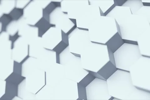 Random waving motion abstract background from hexagon geometric surface loop: Stock Illustration