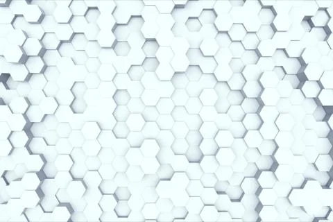 Random waving motion abstract background from hexagon geometric surface loop: Stock Illustration