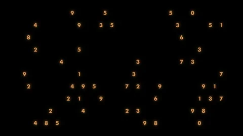 Random white capital letters flash chaotically on a stark black background, crea Stock Footage 311747047