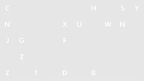 Random white capital letters flash chaotically on a stark black background, crea Stock Footage 311747194