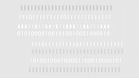 Random white capital letters flash chaotically on a stark black background, crea Stock Footage 311747362