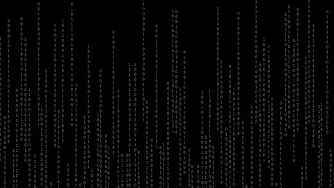 Random white numerical digits ascend steadily against a deep black backgrou.. Stock Footage 326482432