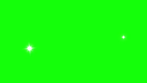 Random White Sparkle Particles Animation on Green Screen Background Stock Footage 308140344