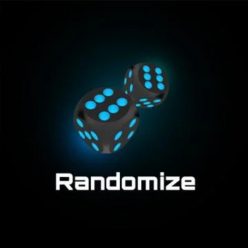 Randomization instrument tool concept, random number generator Stock Illustration