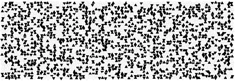 Randomized Black Rounded Triangle Pattern Vector Illustrazione stock