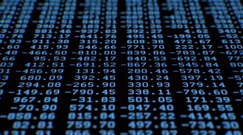 Randomized Data Digits (24fps) Stock Footage 64052557