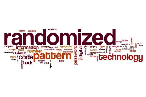 Randomized word cloud Stockillustratie