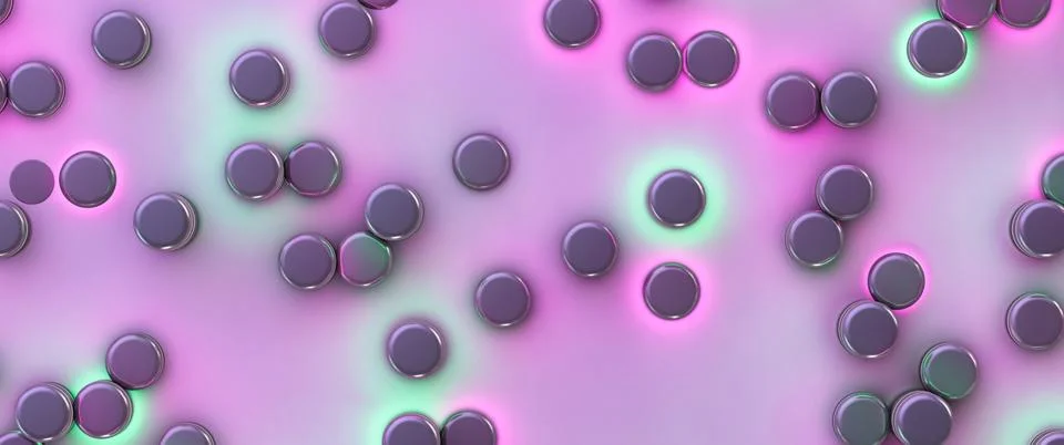 Randomly arranged glowing elements. Abstract beautiful background. Stock Illustration