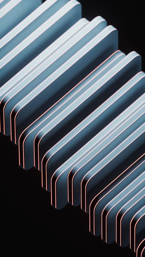 Randomly arranged rounded rectangular blocks background, 3d rendering. Stock Footage 336827182