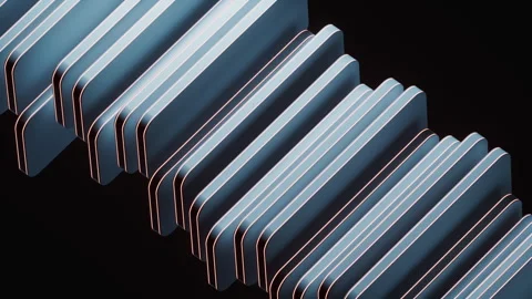 Randomly arranged rounded rectangular blocks background, 3d rendering. Stock Footage 336829234