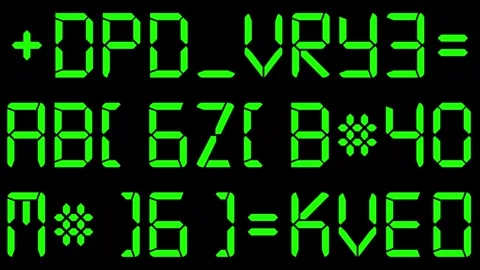 Randomly Changing Alphanumeric Green Digital Characters in 3 Rows on Black bg Stock Footage 282485630
