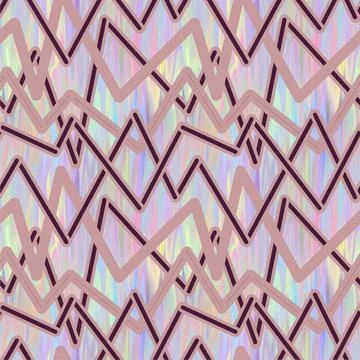 Randomly crossing colored lines located zigzag making pattern.Rosy brown Stock Illustration