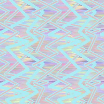 Randomly crossing colored lines located zigzag making pattern.Rosy,turquoise Stock Illustration