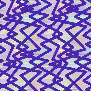 Randomly crossing colored lines zigzag making pattern.Iris on motley Stock-Illustration