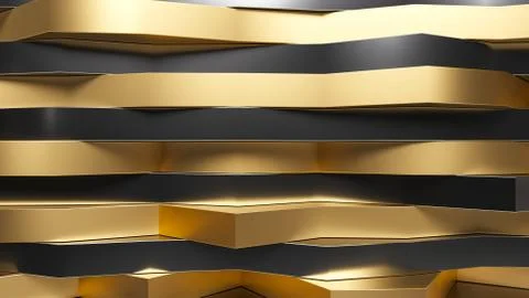 Randomly distorted metal surfaces. Wave displacement of relfective surface. 3 Stock Illustration