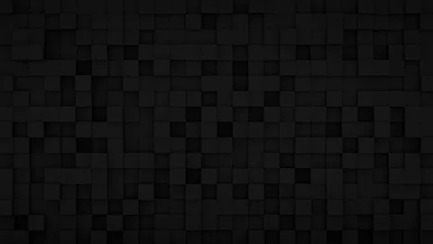 Randomly extruded black cubes 3D render loopable animation 4k UHD (3840x2160) Stock Footage