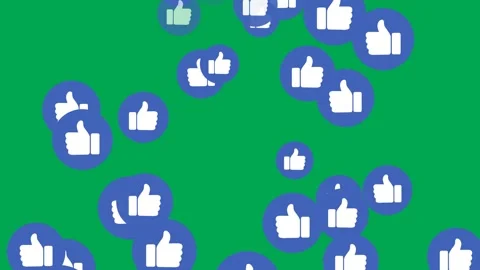 Randomly falling thumbs up like icon animation overlay from top to bottom. Stock Footage 317409279