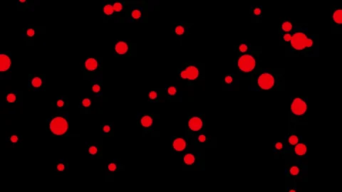 Randomly Floating Red Circles or Bubbles on a Pure Black Background Stock Footage 322797385