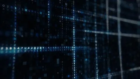 Randomly generated computer hexadecimal machine code abstract technological b イラスト素材