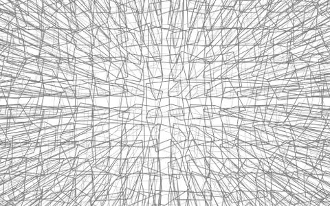 Randomly located wireframe forms with profile lines. 스톡 일러스트