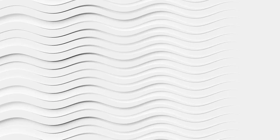 Randomly offset horizontal white curved lines or boxes geometry background .. Illustrazione stock