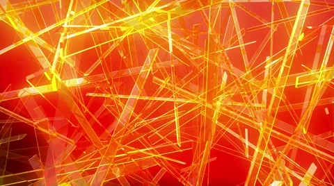 Randomly rotated lines in yellow and red.mp4 Stock Footage 64354583