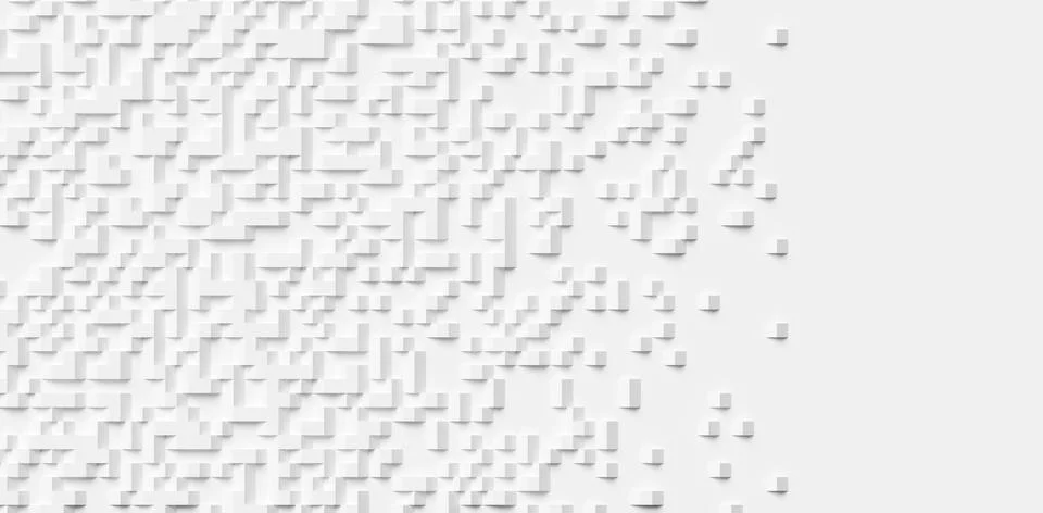 Randomly shifted offset thin wide cubes or blocks geometry background wallp.. Stock Illustration