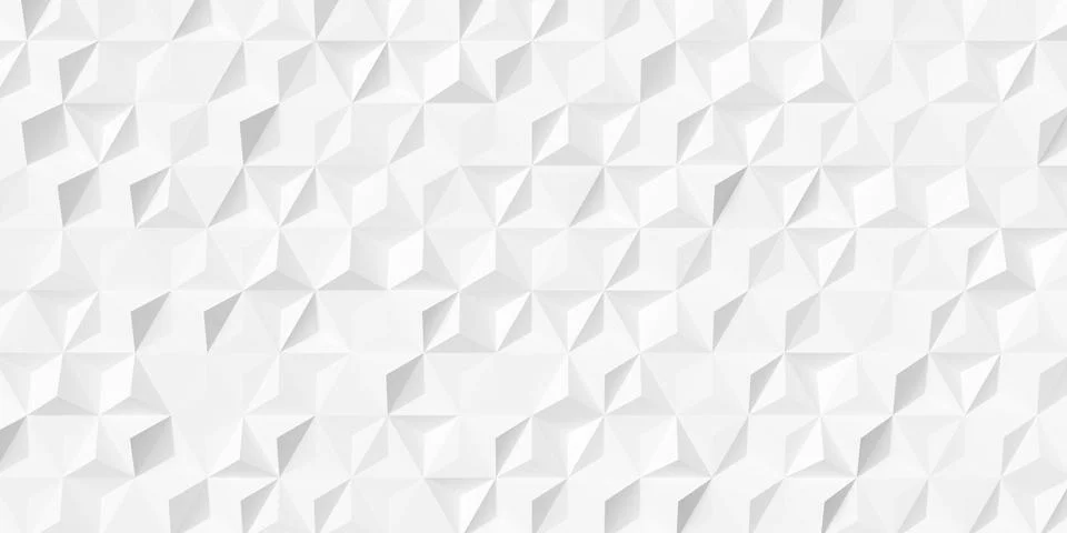 Randomly transformed white triangle pyramids background wallpaper banner Illustrazione stock