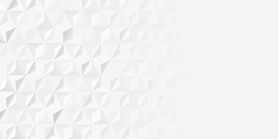 Randomly transformed white triangles background wallpaper banner fade out w.. Stock Illustration