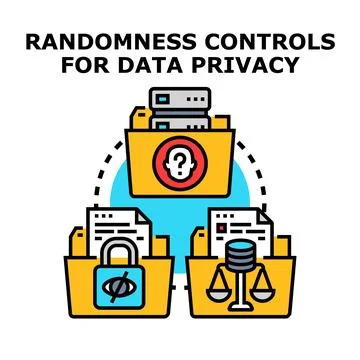 Randomness controls for data privacy concept Stock Illustration