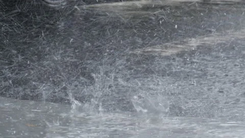 Randrops Pelt Pavement Stock Footage 201219112