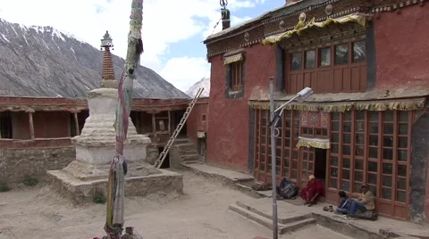 Rangdum Buddhist Monastery. Stock Footage 58370747