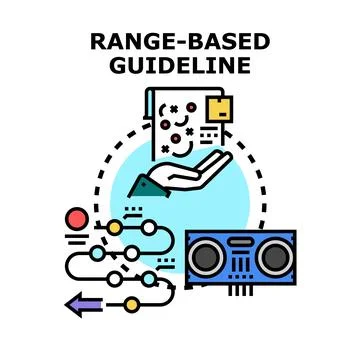 Range based guideline development process and data analysis Stock Illustration