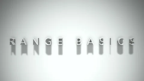 Range basics 3D title animation with shadows on a white background Stock Footage 298002603