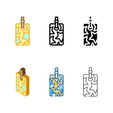 Range bookmarks list color icon vector Illustrazione stock