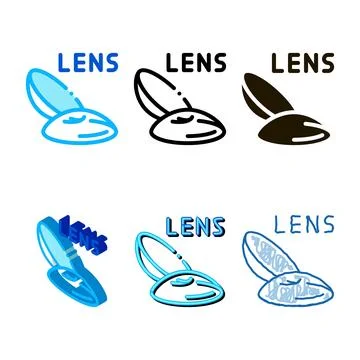 Range contact lenses icon vector outline Ilustração Stock